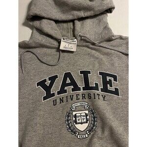 VINTAGE Yale University Champion Hoodie Sweatshirt SMALL Ivy Crest NCAA College